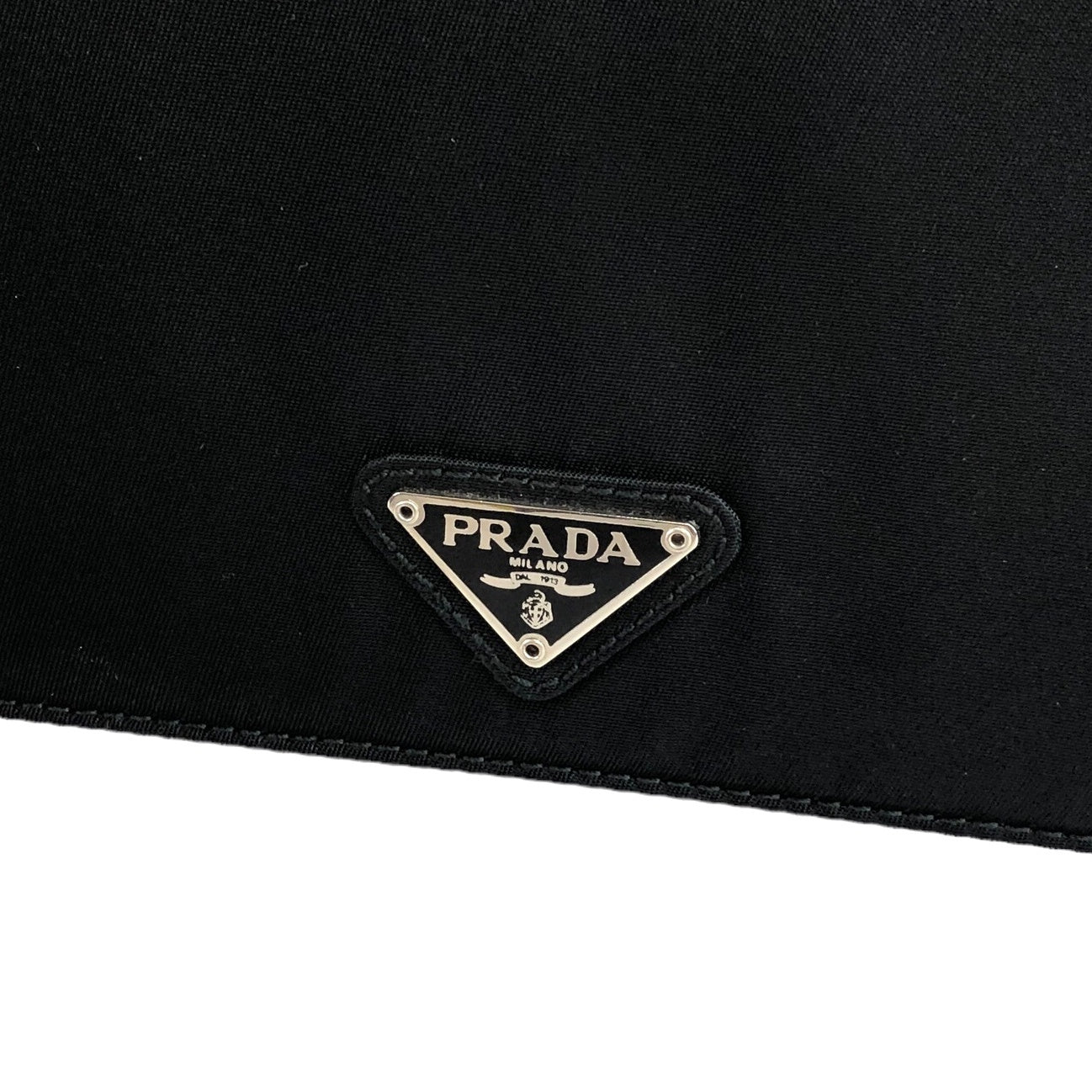 PRADA Triangle Logo Shoulder bag Black Vintage 47ujc8