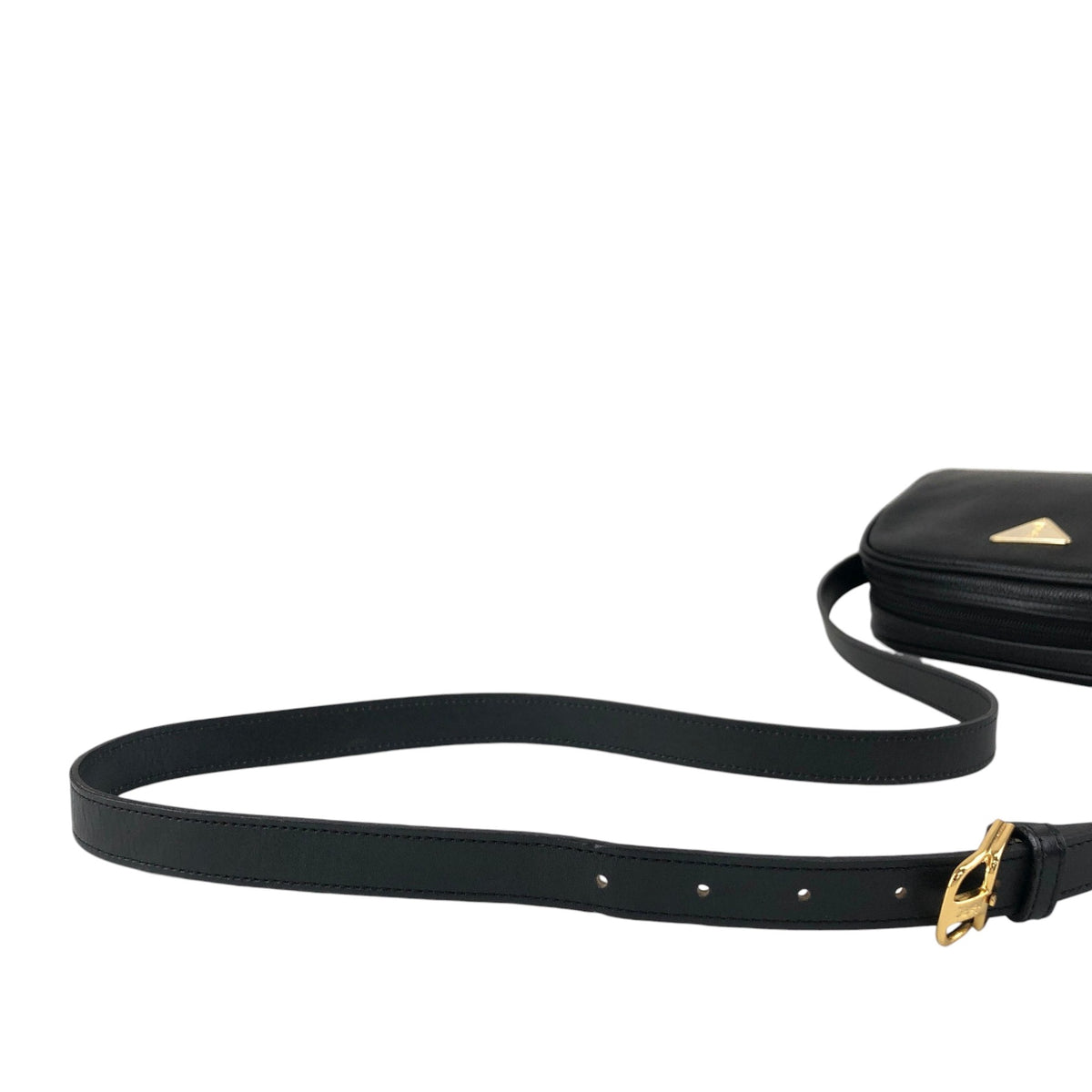 Yves Saint Laurent YSL Logo Shoulder bag Black Vintage fbers6