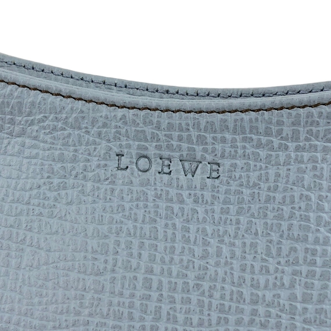 LOEWE Logo Handbag Shoulder bag Light Blue Vintage 2c5ari