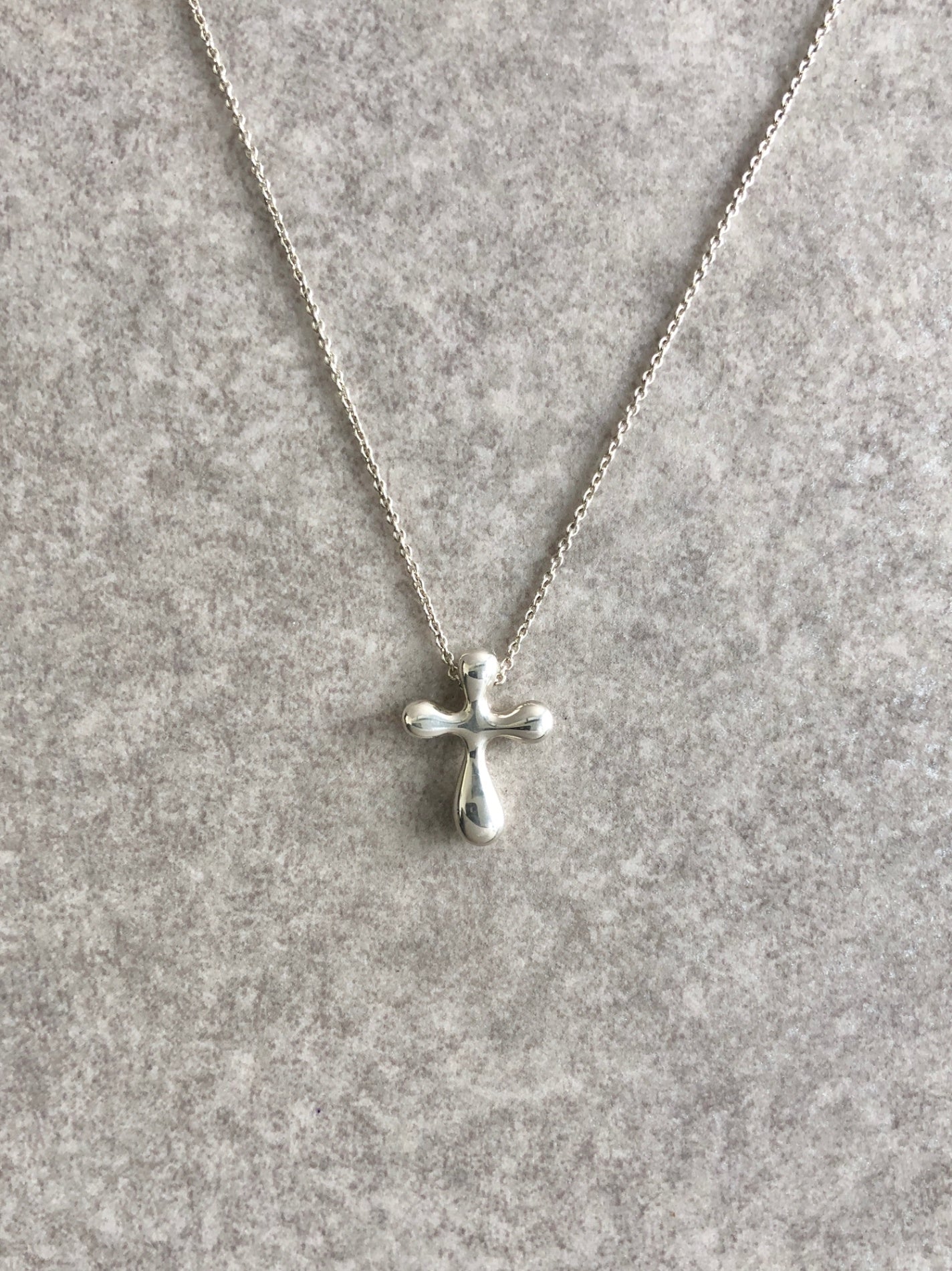 Tiffany & Co. Cross Motif Necklace Silver Vintage upy5ep