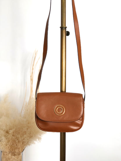 CELINE Circle Logo Shoulder bag Brown Vintage p88a4y