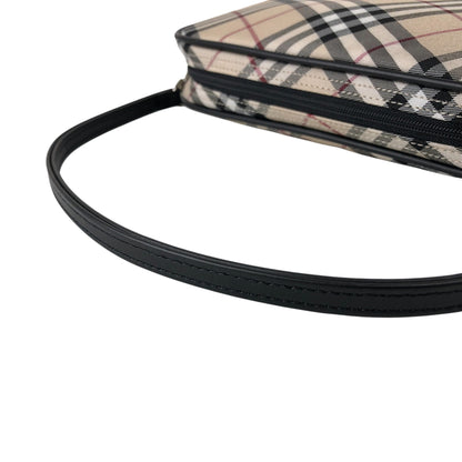 BURBERRY Nova Check Shoulder bag Beige Vintage kg336h