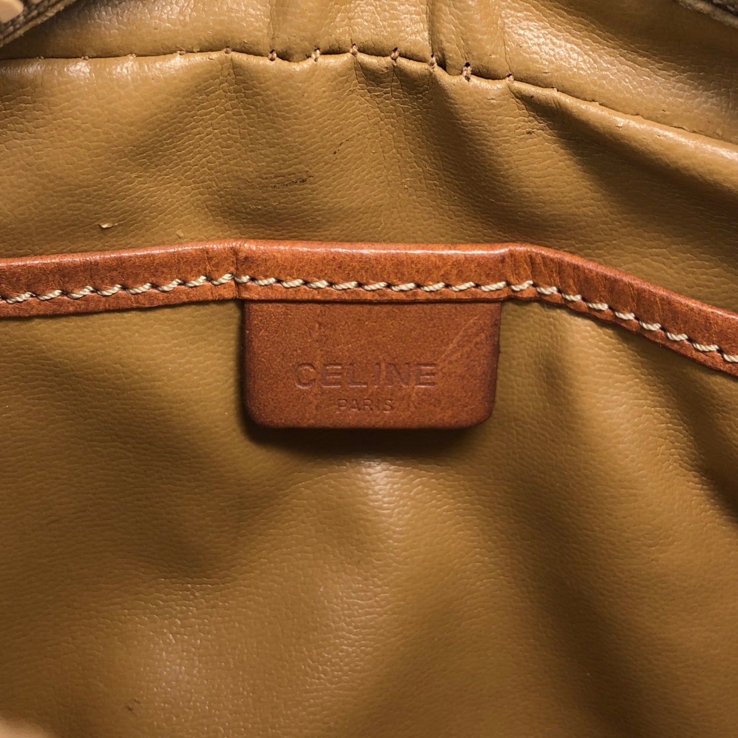 CELINE Macadam Blason Shoulder bag Brown Vintage ebzayc
