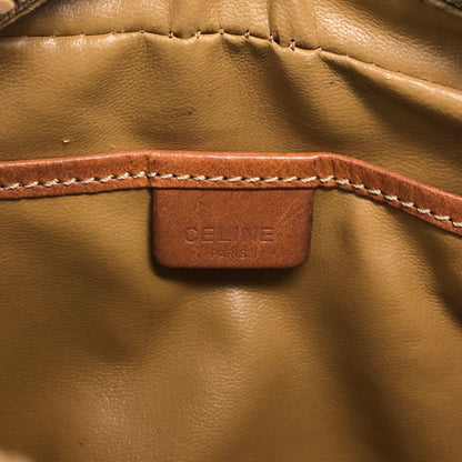 CELINE Macadam Blason Shoulder bag Brown Vintage ebzayc