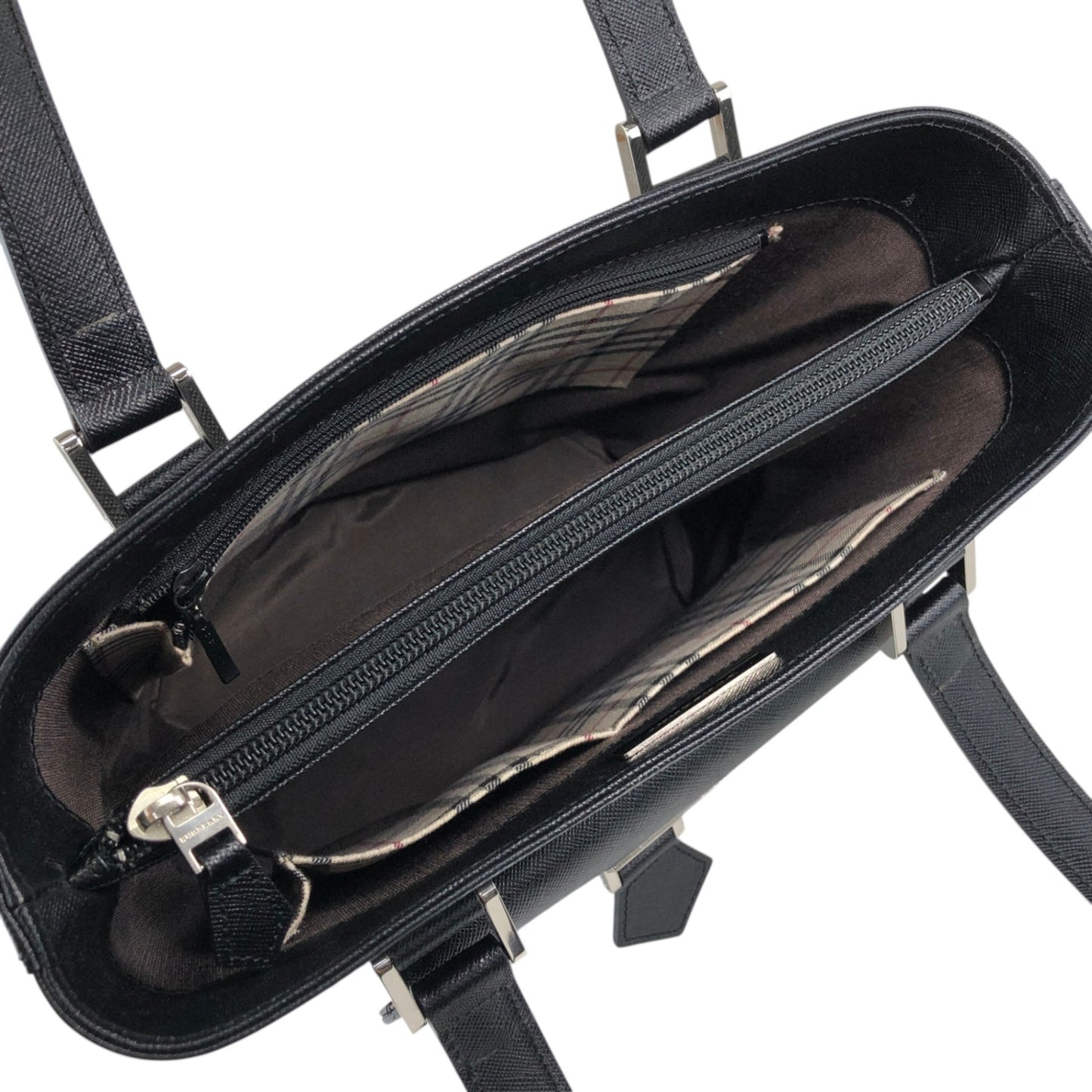 BURBERRY Logo Totebag Black Vintage ykuyii