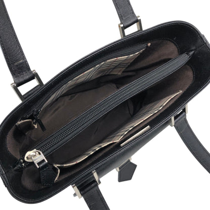 BURBERRY Logo Totebag Black Vintage ykuyii