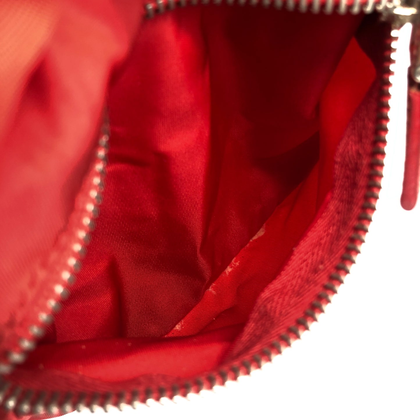 PRADA Triangle Logo Small Boston bag Handbag Red Vintage dkzdci