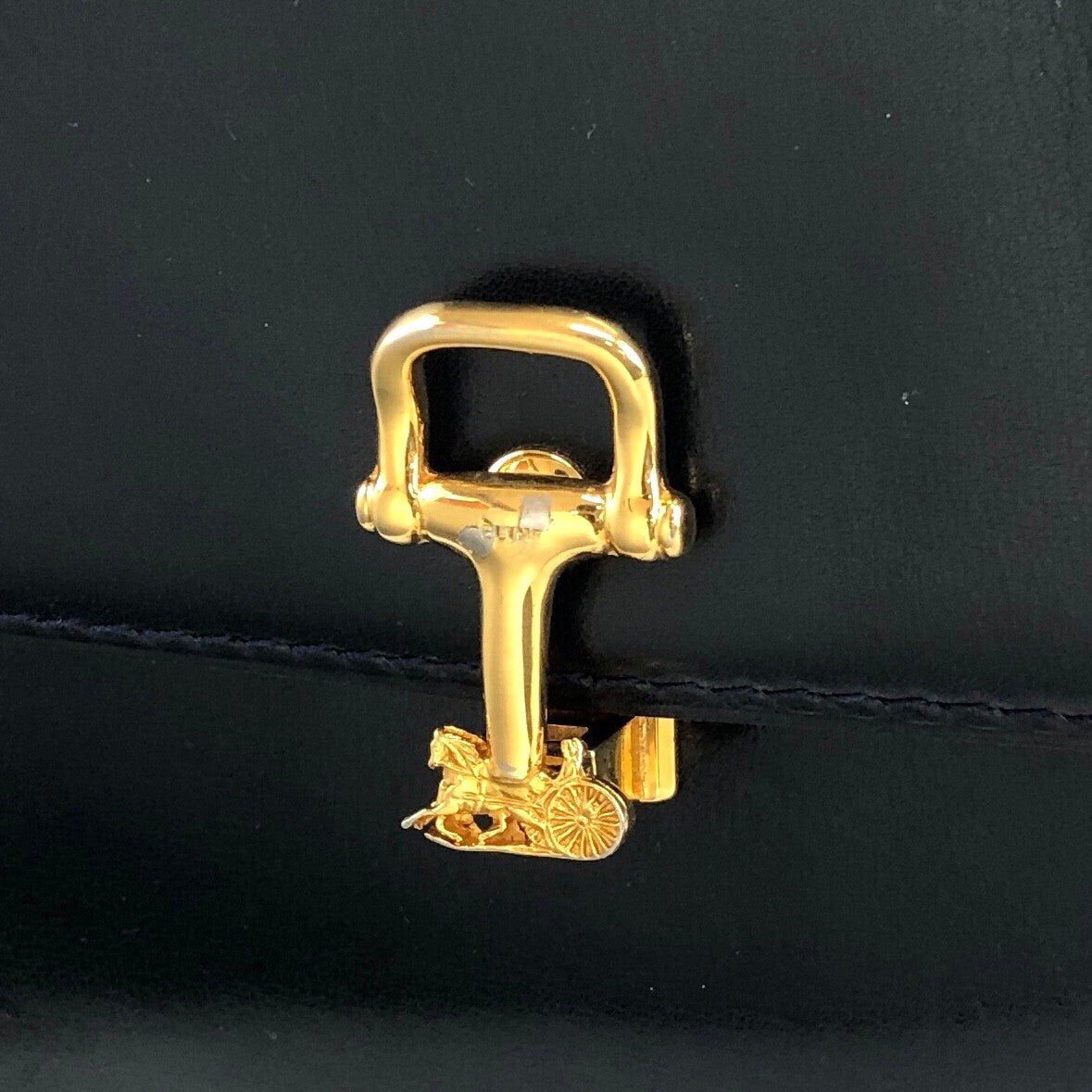 CELINE Carriage 肩背包 海軍藍 復古 cj4csv