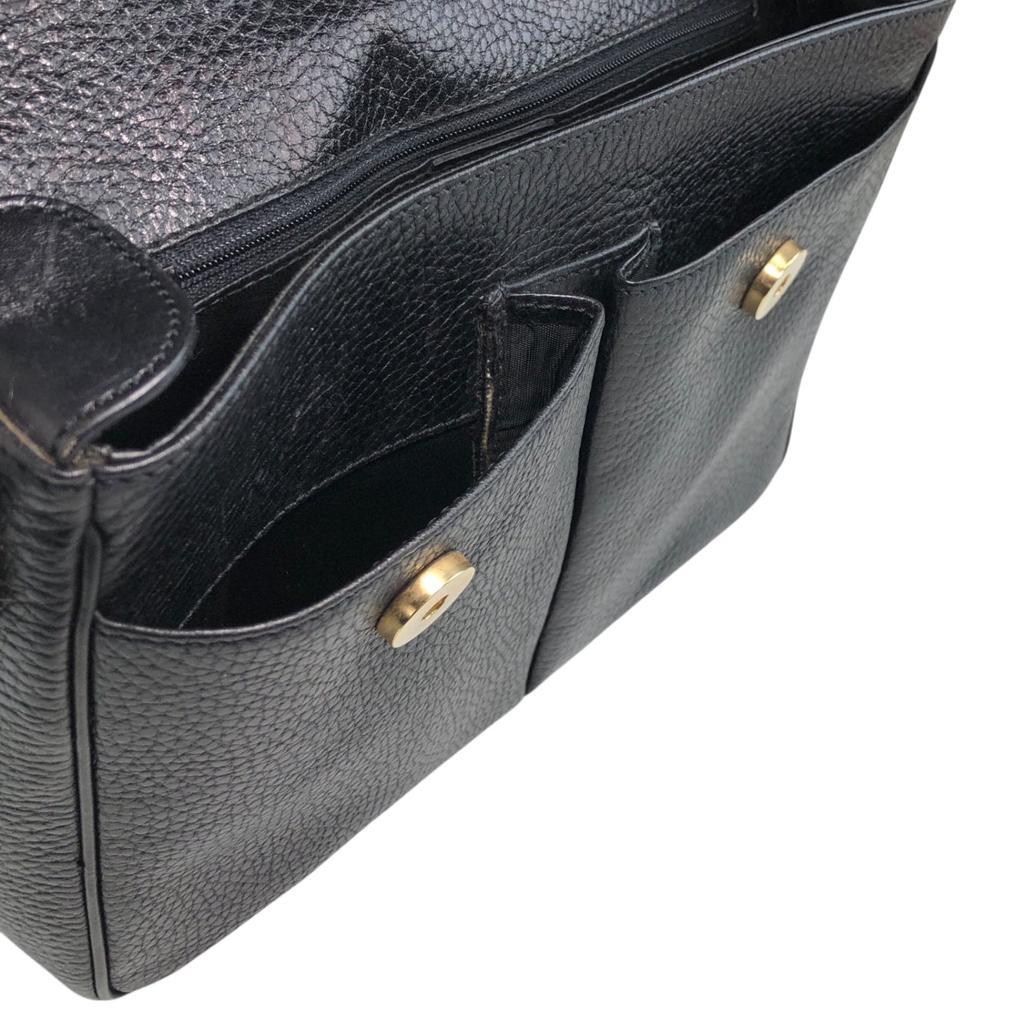 CELINE Gancini Shoulder bag Black Vintage s3twv4