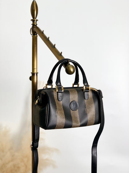 FENDI Pecan Two-way Small Handbag Shoulder bag Black Vintage pca6y8