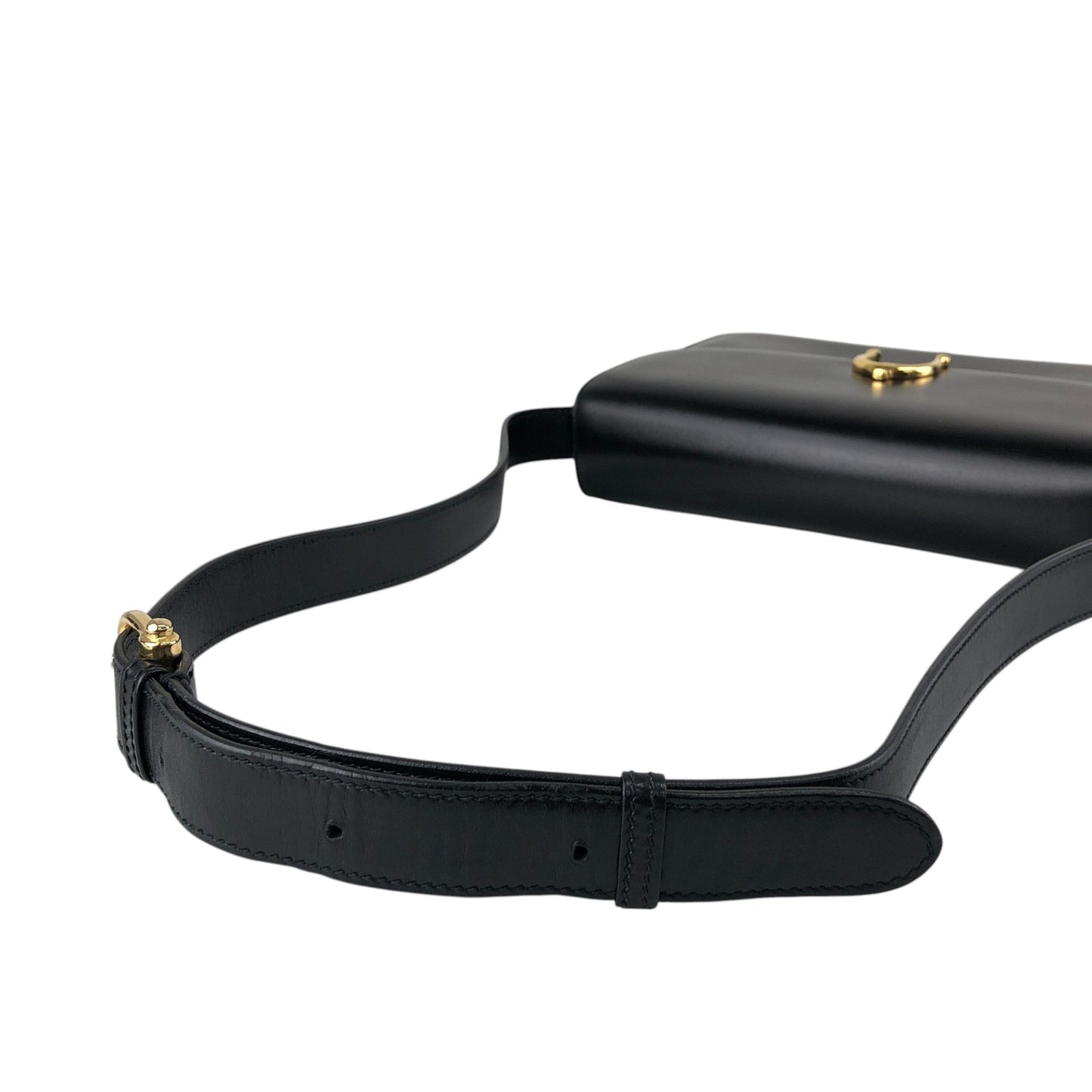 CELINE Triomphe Shoulder bag Black Vintage hvk6su