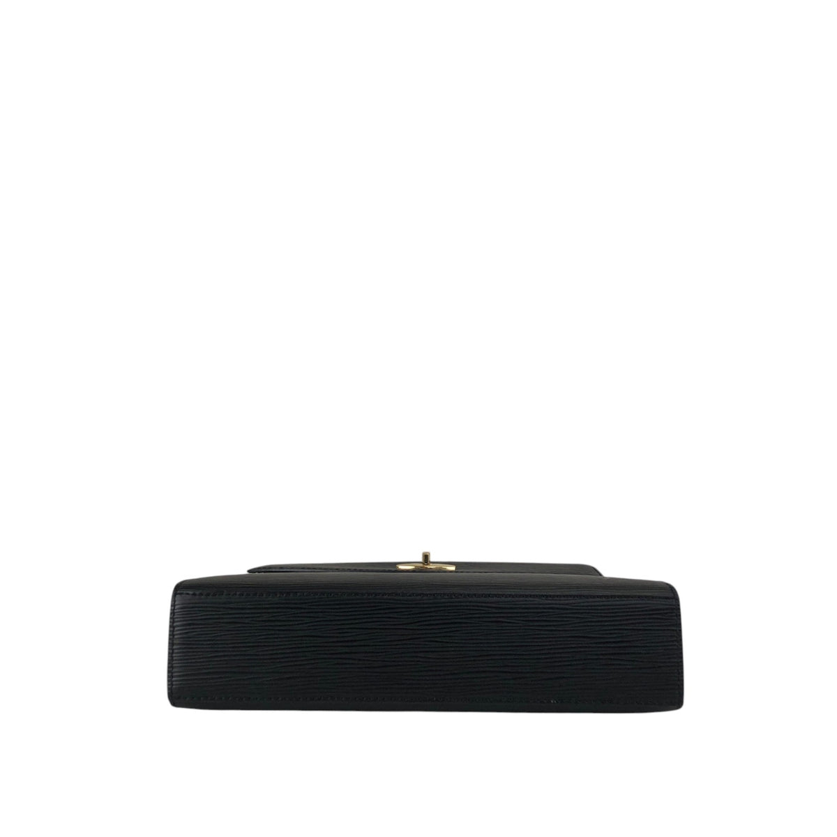 LOUIS VUITTON Turn Lock Handbag Black M52372 Vintage 48k8t4