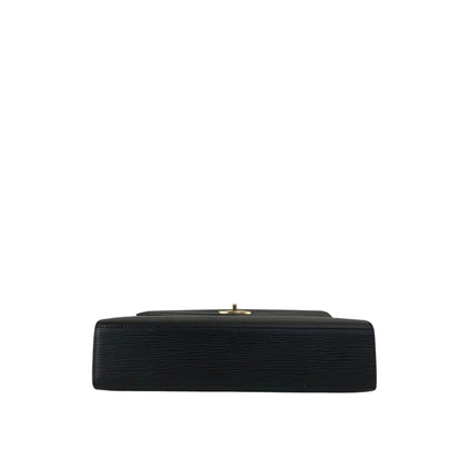 LOUIS VUITTON Turn Lock Handbag Black M52372 Vintage 48k8t4