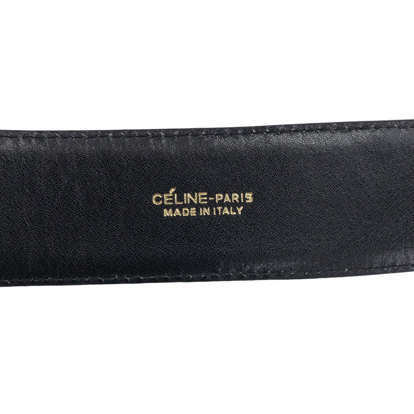 CELINE Triomphe Belt Black Vintage azg2px