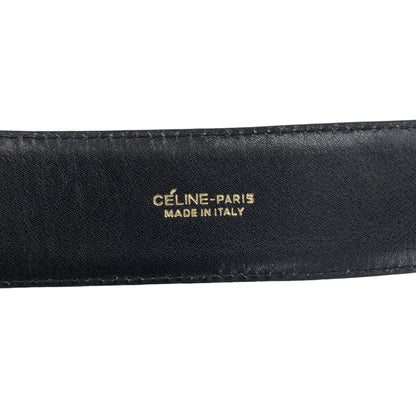 CELINE Triomphe Belt Black Vintage azg2px