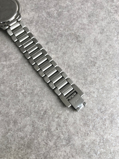 Yves Saint Laurent YSL Logo Watch Silver Vintage c6vtx8
