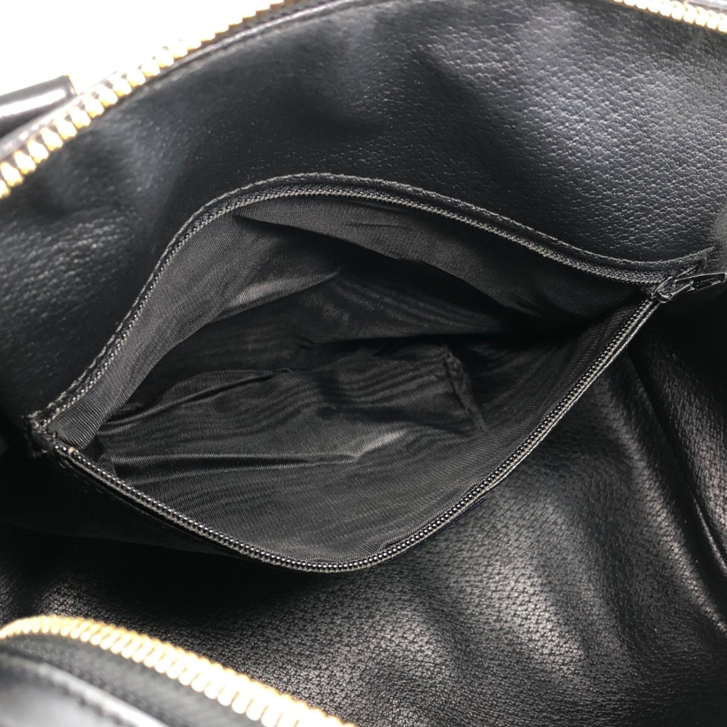 CELINE Macadam Two-way Small Boston bag Shoulder bag Black Vintage mdni2d