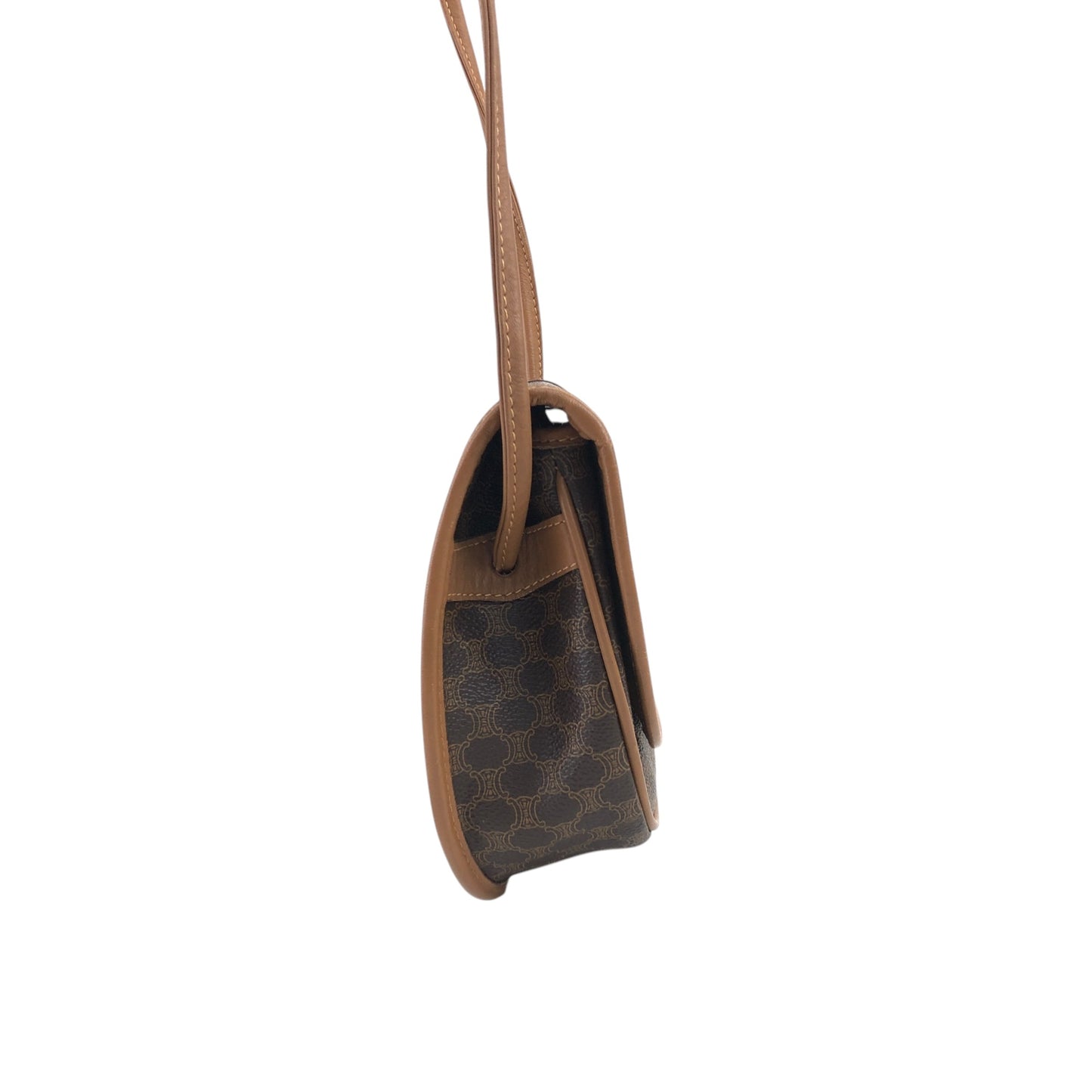 CELINE Macadam Blason Shoulder bag Brown Vintage ixr8dt