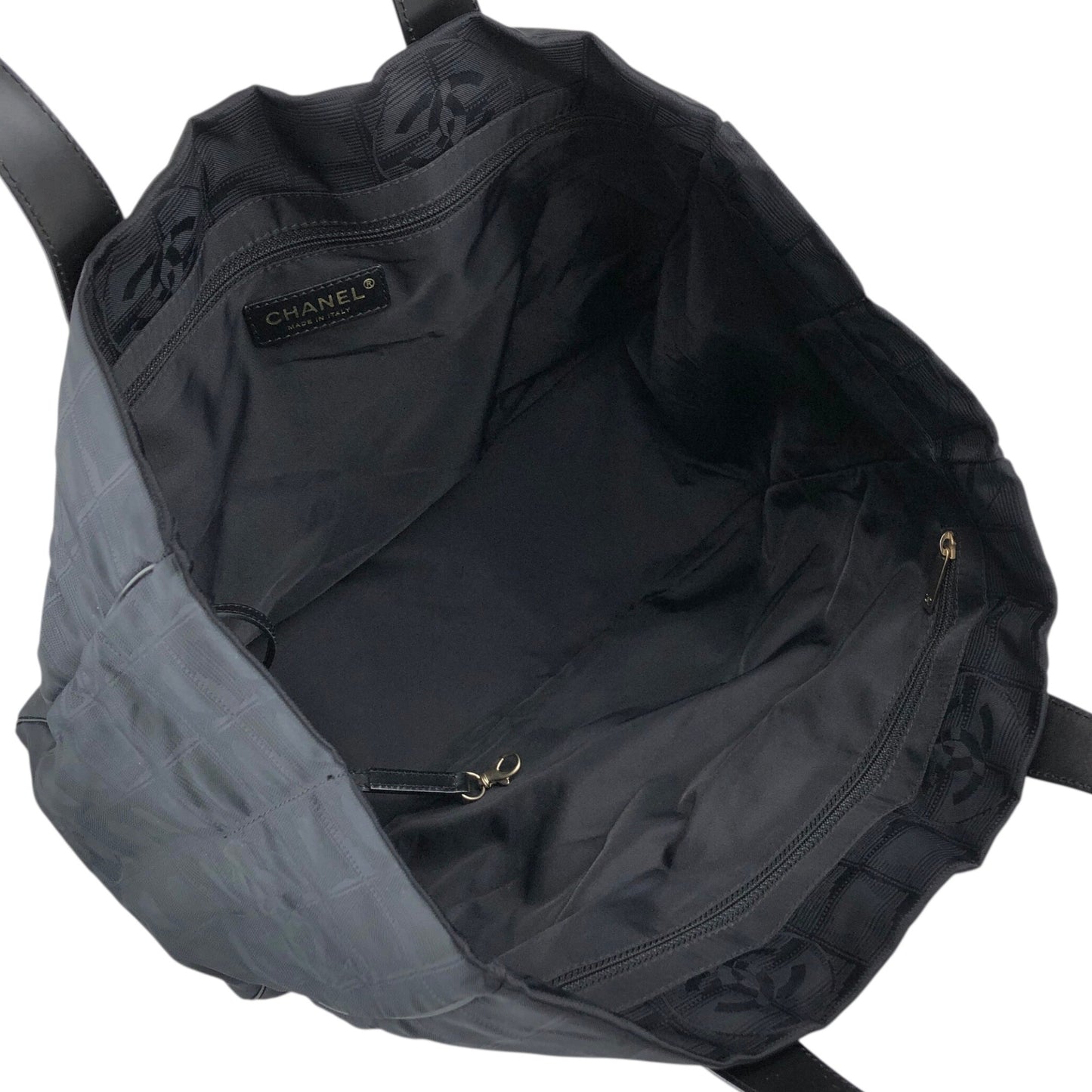 CHANEL New Travel Line Totebag Black Vintage tnjpfz