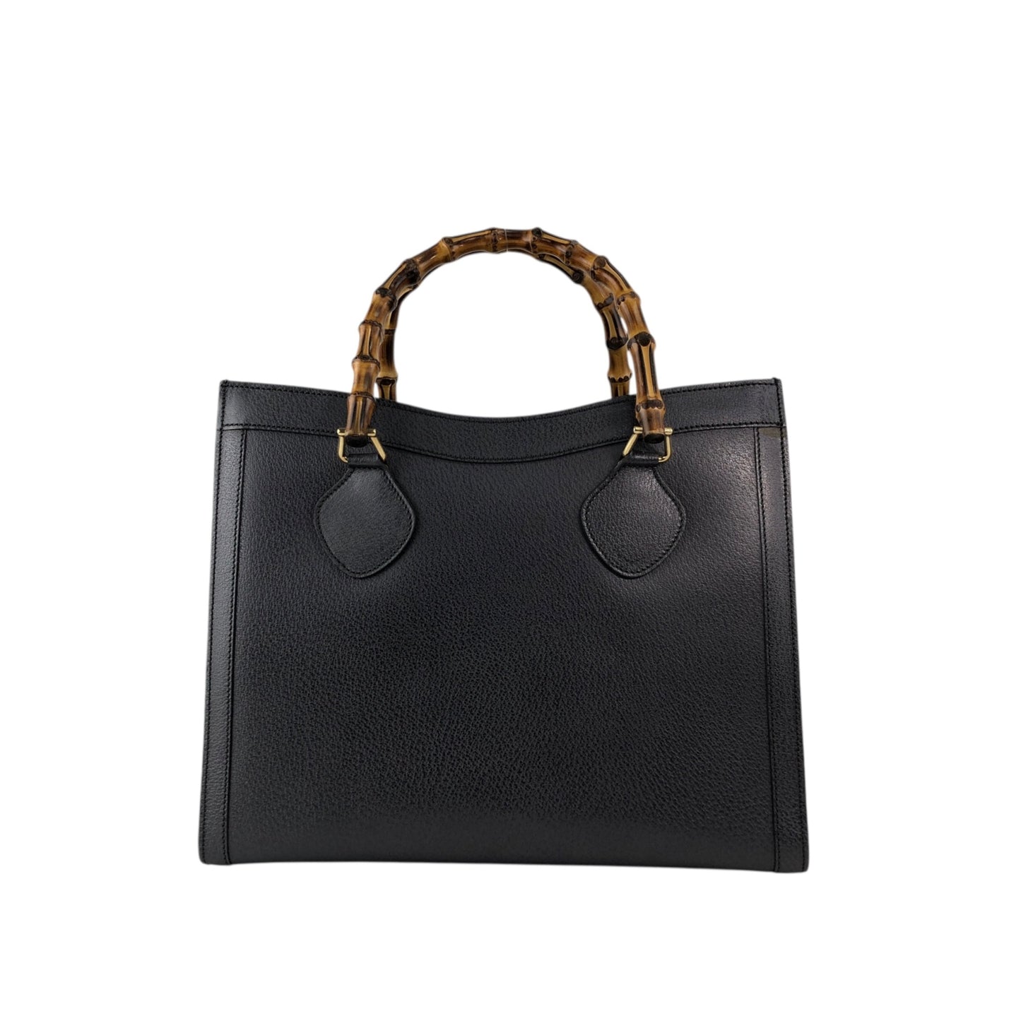GUCCI Bamboo Handbag Black Vintage i4a8t7