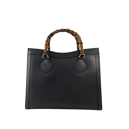 GUCCI Bamboo Handbag Black Vintage i4a8t7