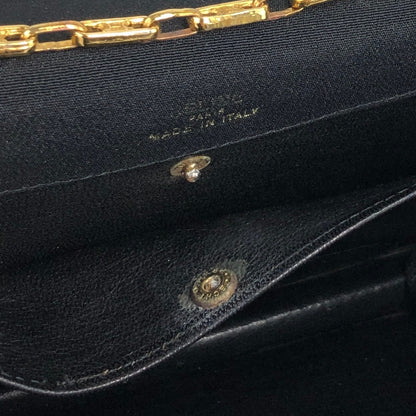 CELINE Triomphe Chain Shoulder bag Black Vintage 7i7ugg