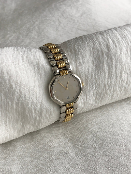 Christian Dior Octagon Quartz Watch Gold 48.203 Vintage s6cej8