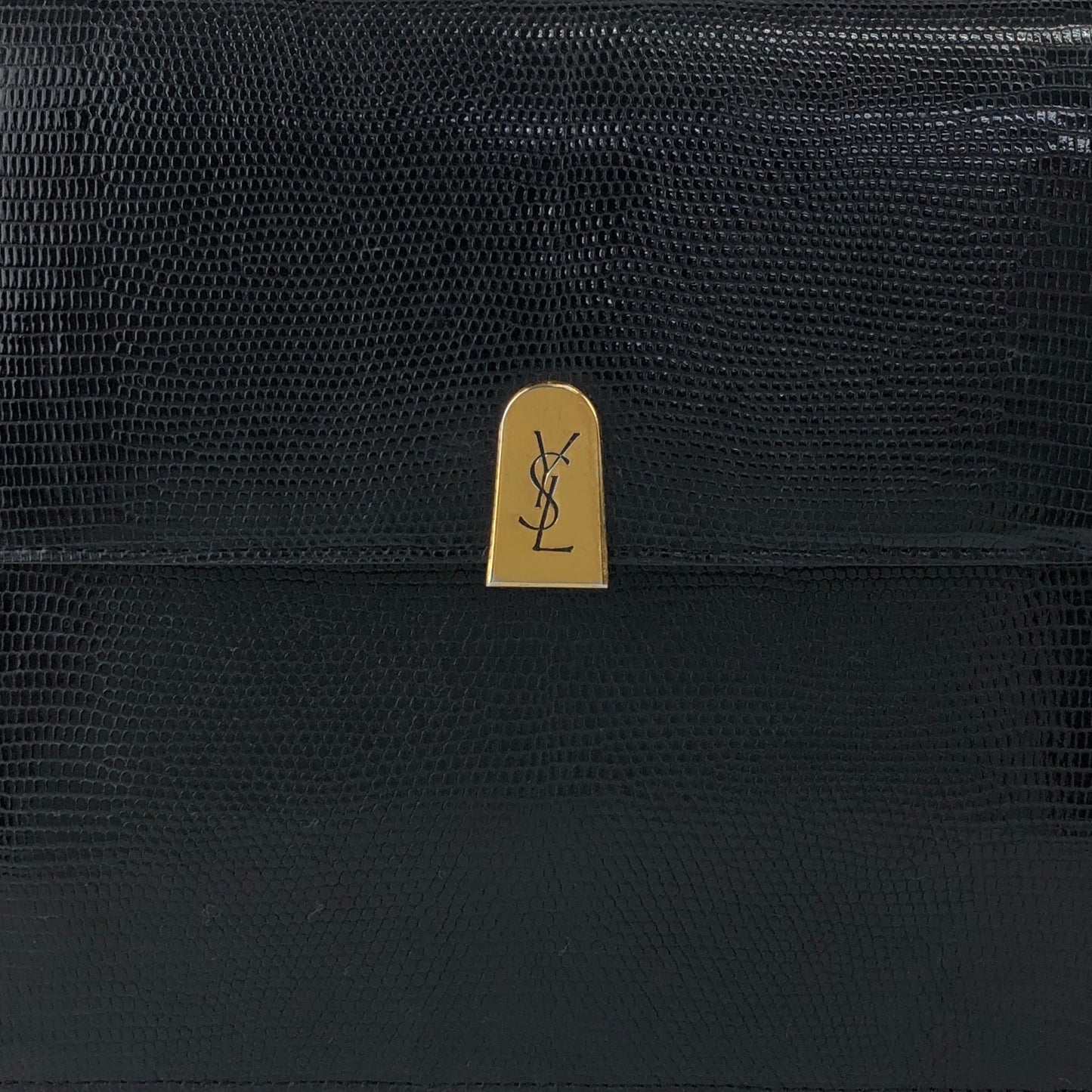 Yves Saint Laurent YSL Logo Shoulder bag Black Vintage mwbp36