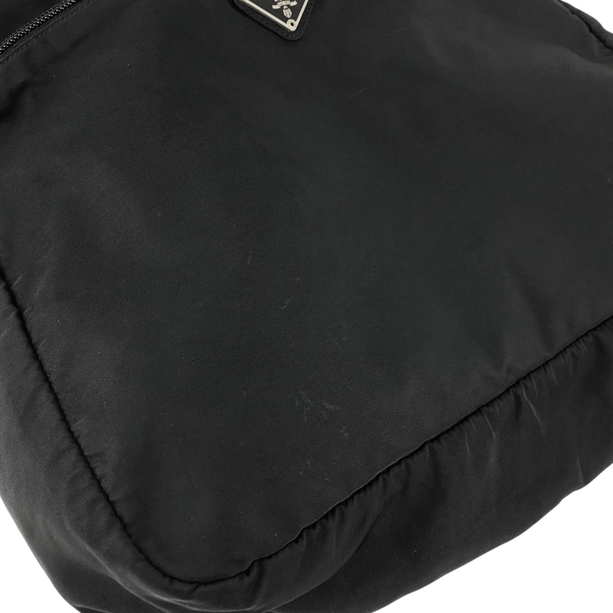 PRADA Tessuto Triangle Logo Totebag Black Vintage hszfkc