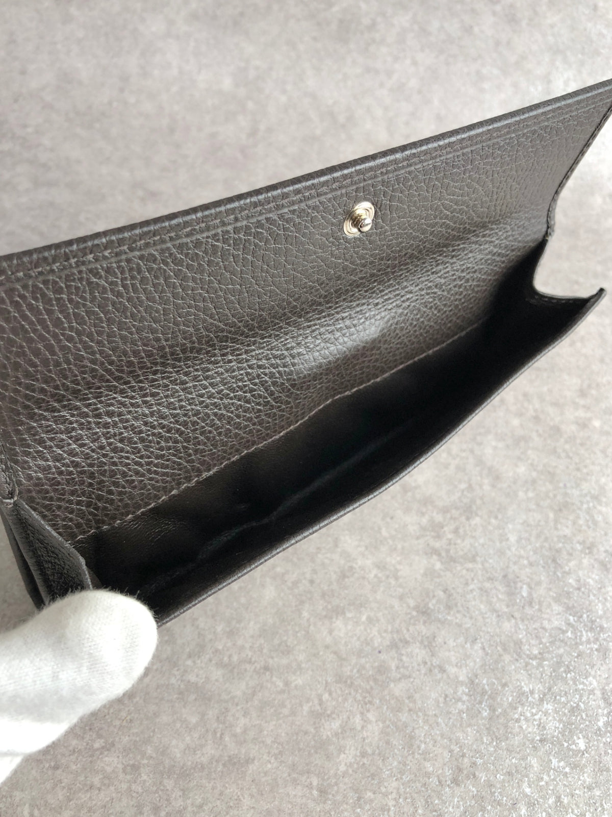 GUCCI Logo Long Wallet Brown Vintage aw4six