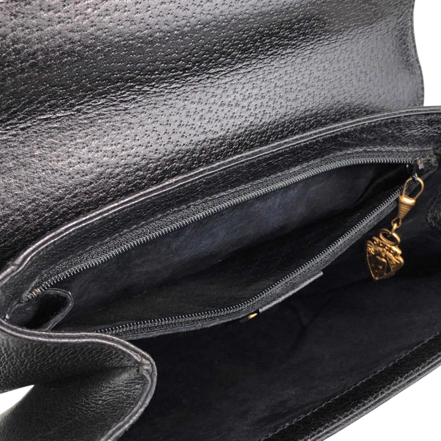 GUCCI Bamboo Shoulder bag Black Vintage g6iek4