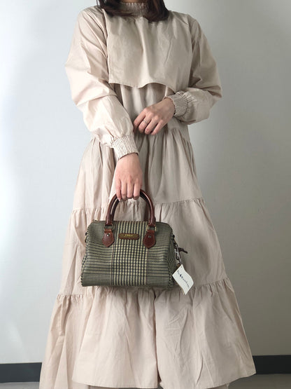 RALPH LAUREN PVC Handbag Boston bag Brown Vintage udae2k