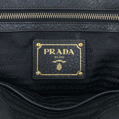 PRADA Triangle Logo Two-way Handbag Shoulder bag Black Vintage jun4wc