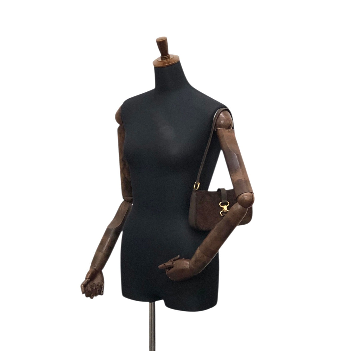 CELINE Horse Bit Shoulder bag Brown Vintage jvhfaj