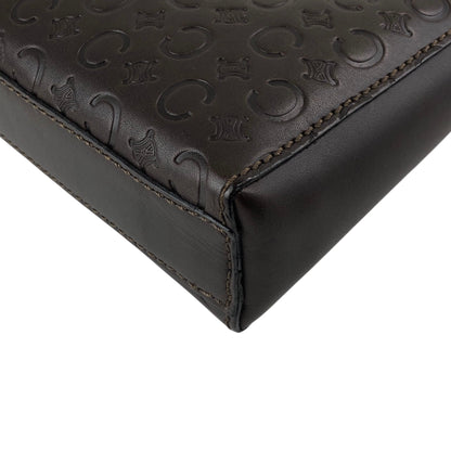 CELINE Turn Lock Small Handbag Brown Vintage 2h8bw4