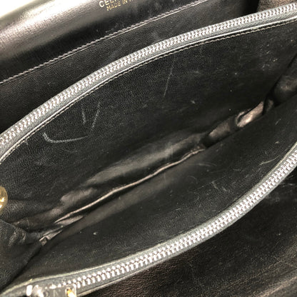 CELINE Horse Carriage Shoulder bag Black Vintage tinnie