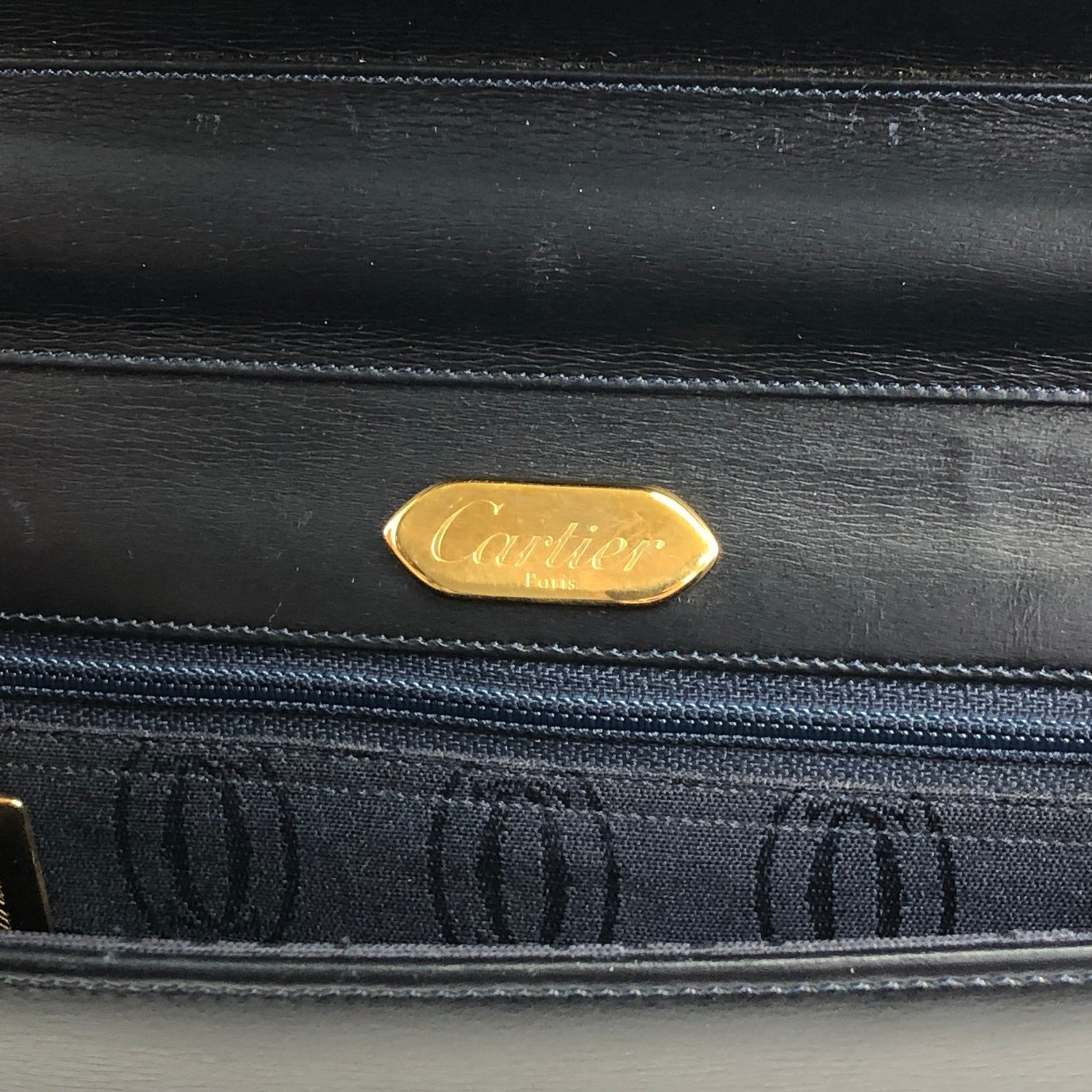 Cartier Shoulder bag Navy Vintage trvwwp