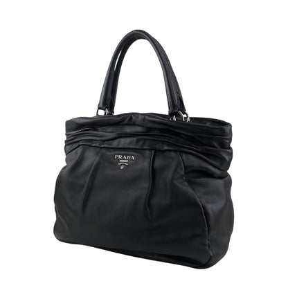 PRADA Logo Handbag Black Vintage bkzmzt