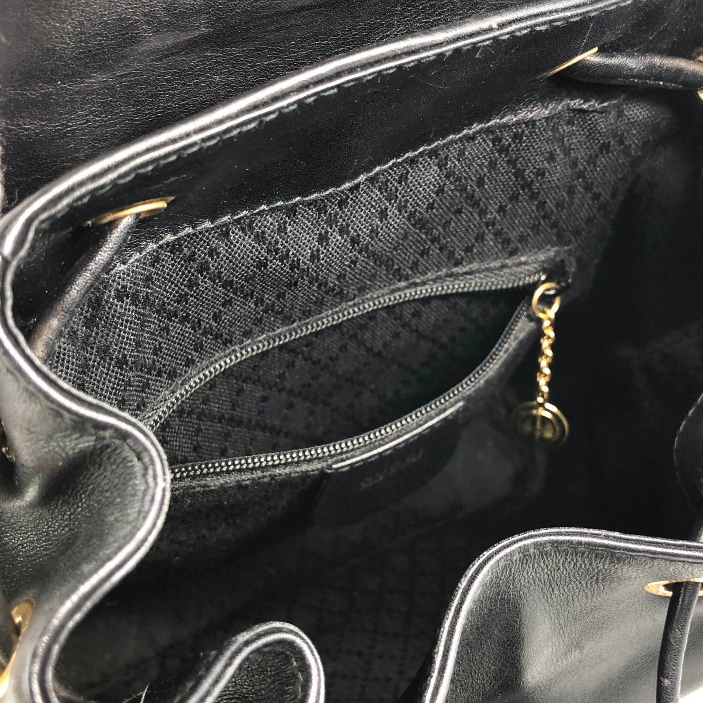 GUCCI Bamboo Backpack Black Vintage tfjt8e
