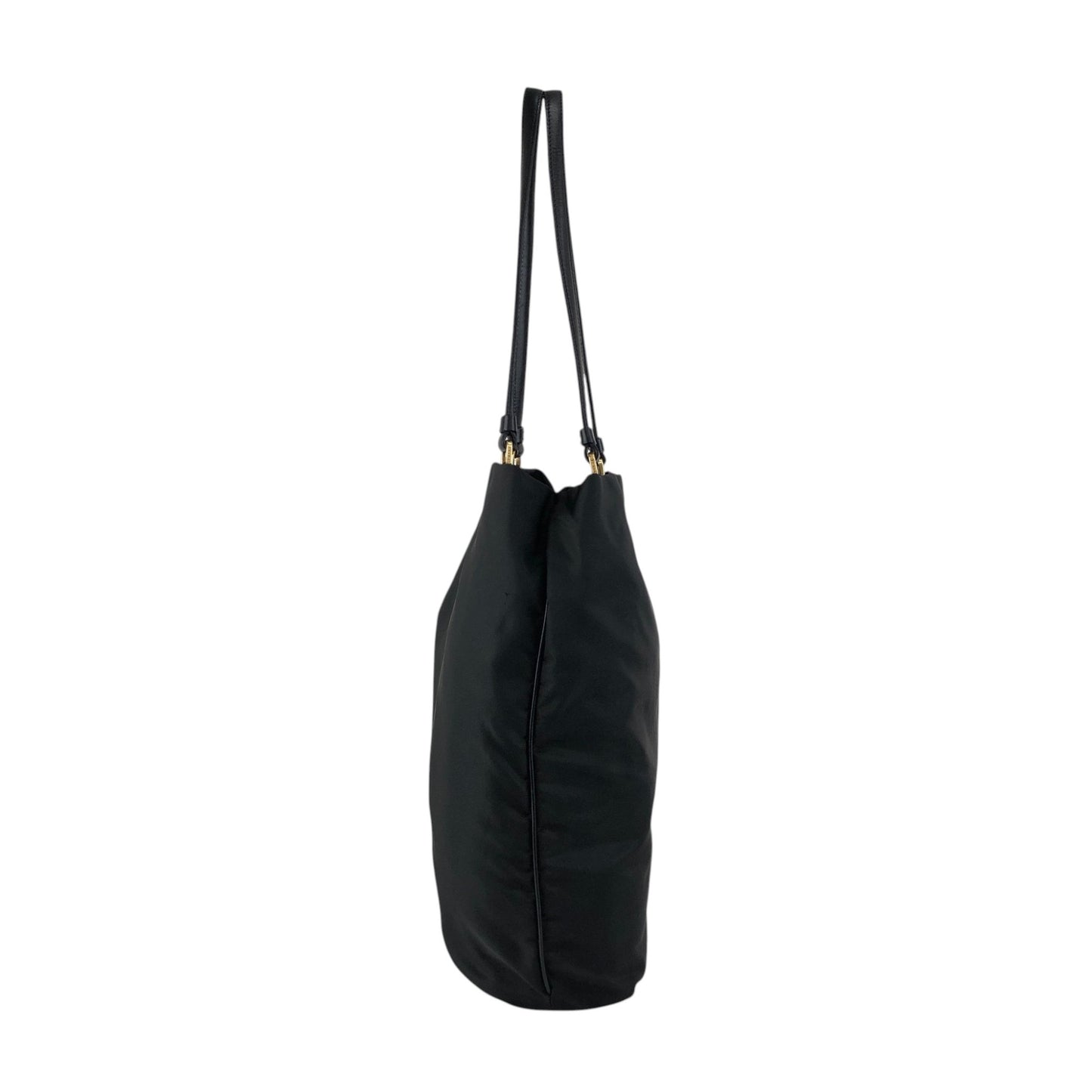 PRADA Tessuto Triangle Logo Handbag Totebag Black Vintage p8z2vd
