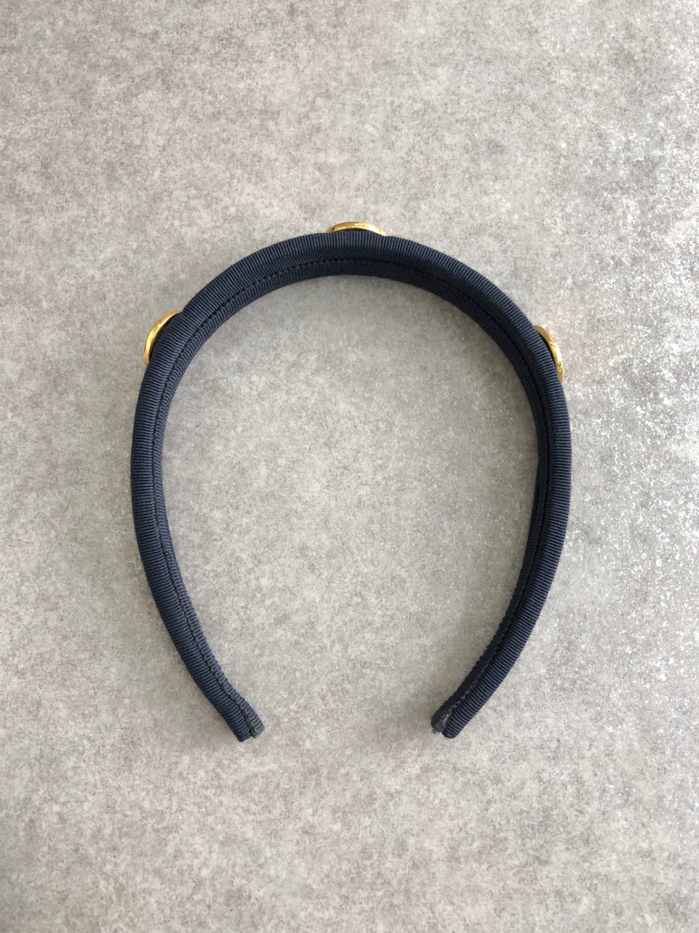 CELINE Circle Logo Headband Navy Vintage f7yt4g