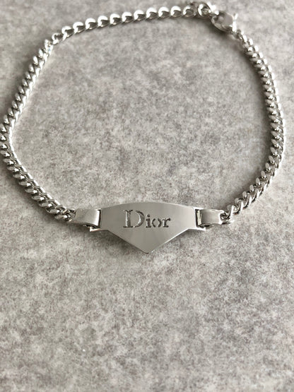 Christian Dior Logo Bracelet Silver Vintage 7imfwt