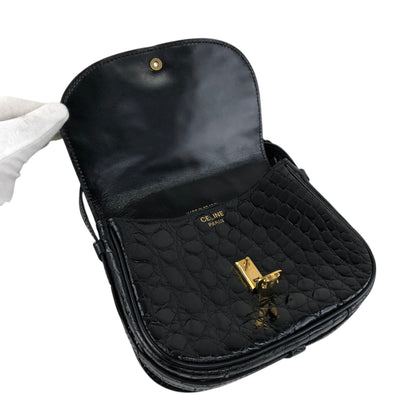 CELINE Triomphe Shoulder bag Black Vintage vtsptj