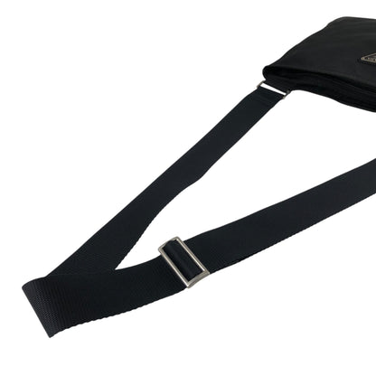 PRADA Tessuto Triangle Logo Shoulder bag Black Vintage cgen7x