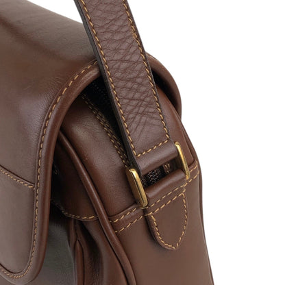 GUCCI Logo Shoulder bag Brown Vintage 56um6g