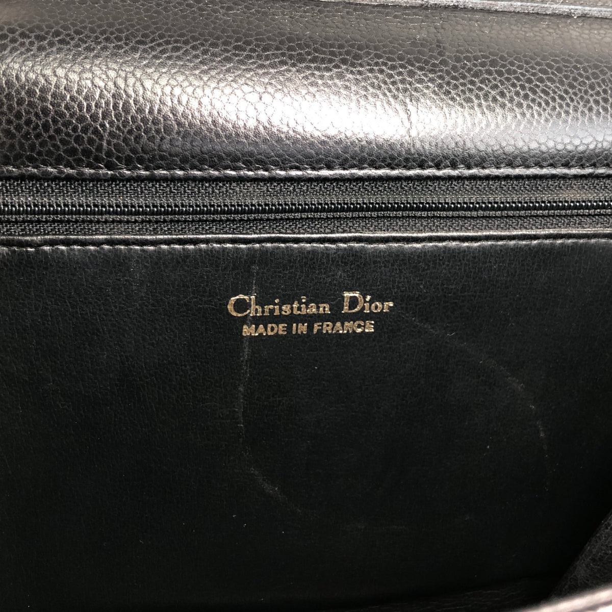 Christian Dior CD Logo Chain Shoulder bag Black Vintage n5ndi6