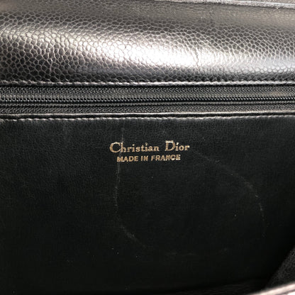 Christian Dior CD Logo Chain Shoulder bag Black Vintage n5ndi6