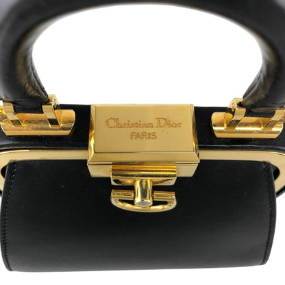 Christian Dior Metal Clasp Minibag Two-way Handbag Shoulder bag Black Vintage hrxzwn