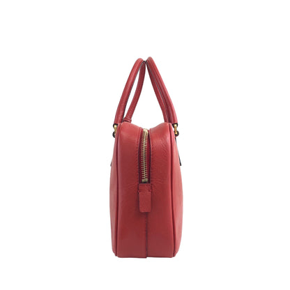 PRADA Logo Padlock Handbag Red Vintage udugdn