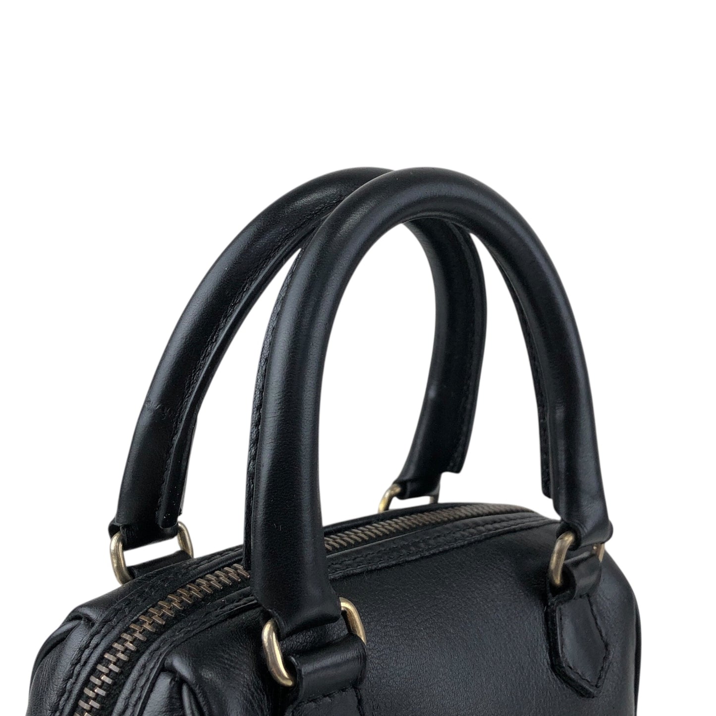 CELINE Two-way Small Handbag Shoulder bag Black Vintage tdajcw